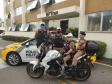 Fãs mirins do Batalhão de Trânsito da PM fazem visita e recebem presente dos policiais militares