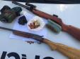 Armas e guizos de cobra Cascavel são apreendidos pela Polícia Ambiental em Alto Piquiri (PR)