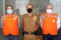 Oficiais da Polícia Militar recebem Medalha de Mérito da Defesa Civil no Quartel do Comando-Geral em Curitiba