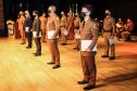 Batalhão da PM em Curitiba comemora oito anos de criação com entrega de medalhas e troca de Comando