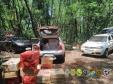 Em Guaíra (PR), BPFron e PF apreendem cinco veículos e encontraram depósito de cigarros contrabandeados durante a Operação Hórus