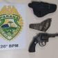 Em situações distintas, PM apreende duas armas de fogo durante abordagem em Reserva (PR)