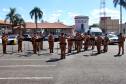 Banda de Música da PMPR faz apresentação para policiais que trabalham no administrativo no Quartel do Comando-Geral