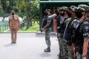 Batalhão de Polícia Ambiental recebe novo comandante durante solenidade restrita em São José dos Pinhais, na RMC