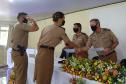 Evento marca a formatura de 28 policiais e bombeiros militares no Curso de Instrutor de Educação Física (CIEF) na APGM, em São José dos Pinhais (PR)