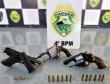 Em ocorrências distintas, PM encaminha cinco pessoas, apreende três armas de fogo e drogas no Norte do estado