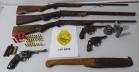 PM de Guarapuava (PR) apreende nove armas de fogo e encaminha quatro suspeitos, em ocorrências separadas