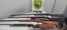 Em ocorrências distintas, PM apreende cinco armas de fogo e encaminha três suspeitos em Rondon (PR)