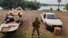 Barco com 2 mil pacotes de cigarros é apreendido pelas equipes da Operação Hórus em porto clandestino de Entre Rios do Oeste-PR