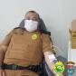 No Noroeste do estado, policiais militares participam de campanha de doação de sangue