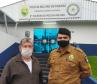 Compositor da melodia do hino da PMPR visita o 2º Colégio da Polícia Militar em Londrina, no Norte do estado