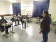 Compositor da melodia do hino da PMPR visita o 2º Colégio da Polícia Militar em Londrina, no Norte do estado
