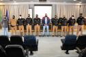 Policiais da Diretoria de Desenvolvimento Tecnológico e Qualidade (DDTQ) recebem treinamento para trabalhar em altura em Curitiba