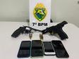 Em ocorrências separadas, PM de Tapejara (PR) impede roubo e apreende armas de fogo no mesmo dia em que carro roubado é recuperado