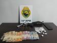 Pistolas e munições são apreendidas pela PM durante a operação Fronteiras e Divisas Integradas