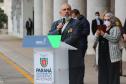 Pira do Fogo Simbólico da Pátria é acendida durante cerimônia de abertura da Semana da Pátria em Curitiba