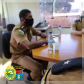 Aspirantes à Oficial se apresentam ao Comandante do 5º CRPM para iniciarem estágio operacional