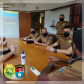 Aspirantes à Oficial se apresentam ao Comandante do 5º CRPM para iniciarem estágio operacional