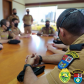 Aspirantes à Oficial se apresentam ao Comandante do 5º CRPM para iniciarem estágio operacional