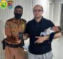 Comandante do 5º Comando Regional visita soldado que foi atropelado durante blitz de trânsito, em Clevelândia (PR)