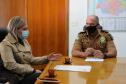 Comandante-Geral da PM recebe prefeita de Clevelândia em Curitiba