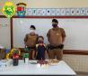 Pequena fã da PM recebe visita de policiais em seu aniversário, no município de São João, no Sudoeste do estado