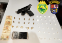 No Norte Pioneiro, PM prende dois homens e apreende duas armas de fogo e porções de drogas