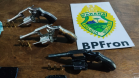 BPFRON recupera dois carros e apreende três armas de fogo em Guaíra, no Oeste do estado