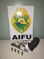 AIFU apreende 1,8 mil maços de cigarros contrabandeados, droga e uma arma de fogo em Curitiba