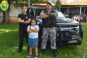 Batalhão da PM de Maringá recebe visita da Casa da Criança