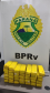 BPRv apreende 37 quilos de maconha ao abordar ônibus de viagem em Sertanópolis, no Norte do estado