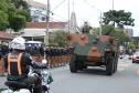 Tropas da Polícia Militar participam do desfile cívico-militar alusivo ao Dia da Independência. 