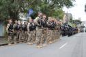 Tropas da Polícia Militar participam do desfile cívico-militar alusivo ao Dia da Independência. 