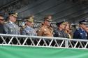 Tropas da Polícia Militar participam do desfile cívico-militar alusivo ao Dia da Independência. 