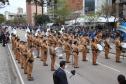 Tropas da Polícia Militar participam do desfile cívico-militar alusivo ao Dia da Independência. 