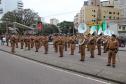 Tropas da Polícia Militar participam do desfile cívico-militar alusivo ao Dia da Independência. 