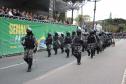 Tropas da Polícia Militar participam do desfile cívico-militar alusivo ao Dia da Independência. 