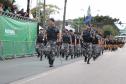 Tropas da Polícia Militar participam do desfile cívico-militar alusivo ao Dia da Independência. 