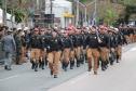 Tropas da Polícia Militar participam do desfile cívico-militar alusivo ao Dia da Independência. 