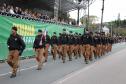 Tropas da Polícia Militar participam do desfile cívico-militar alusivo ao Dia da Independência. 