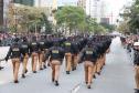 Tropas da Polícia Militar participam do desfile cívico-militar alusivo ao Dia da Independência. 