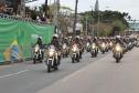 Tropas da Polícia Militar participam do desfile cívico-militar alusivo ao Dia da Independência. 