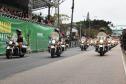 Tropas da Polícia Militar participam do desfile cívico-militar alusivo ao Dia da Independência. 