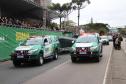 Tropas da Polícia Militar participam do desfile cívico-militar alusivo ao Dia da Independência. 