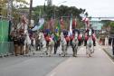Tropas da Polícia Militar participam do desfile cívico-militar alusivo ao Dia da Independência. 