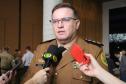 O Coronel André Cristiano Dorecki, que estava à frente do 3º CRPM, transmitiu oficialmente o comando ao Tenente-Coronel Carlos Alberto Rocha