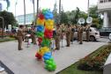 Durante a solenidade, a PMPR e a Banda da Polícia Militar do Paraná receberam reconhecimento pelo trabalho desenvolvido 