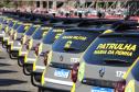 Investimento de R$ 63 milhões: Ratinho Junior entrega 431 motos e viaturas para a PMPR