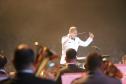 Com o tema “Vozes”, o espetáculo trouxe ao palco uma coletânea musical que revisita a trajetória da banda