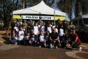 A Polícia Militar participa de maneira estratégica, empregando seu efetivo e unidades especializadas